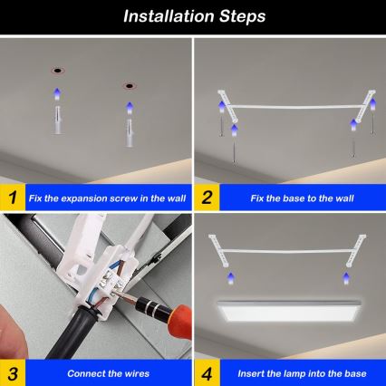 Brilagi - LED Vannas istabas griestu lampa FRAME LED/50W/230V 30x120 cm 3000/4000/6000K IP44 balta