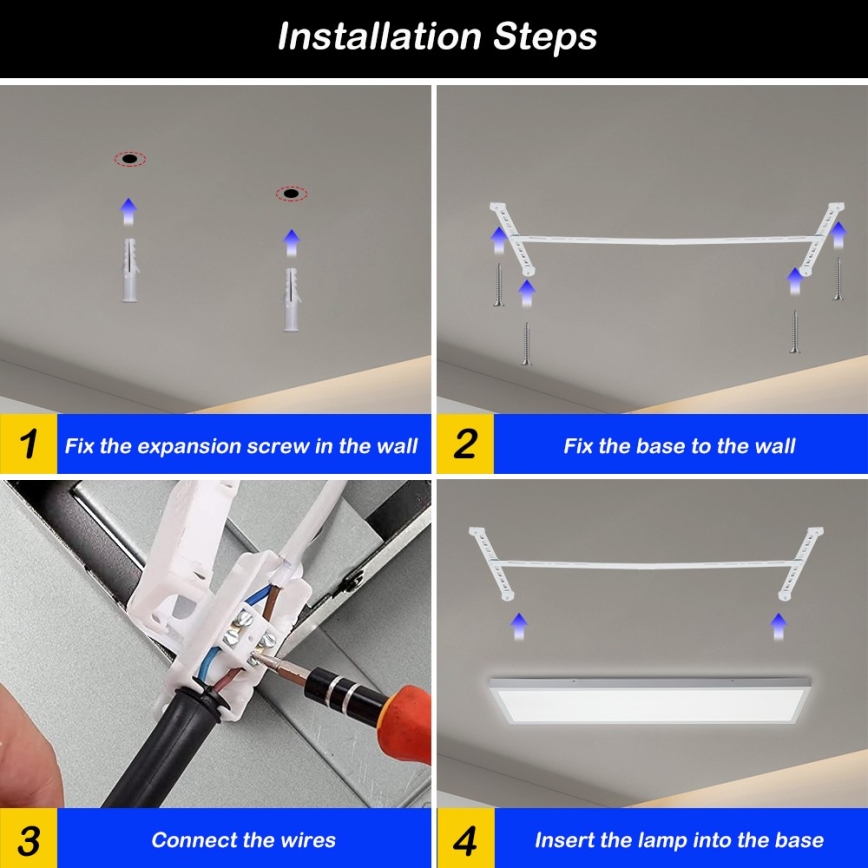 Brilagi - LED Vannas istabas griestu lampa FRAME LED/50W/230V 30x120 cm 3000/4000/6000K IP44 balta