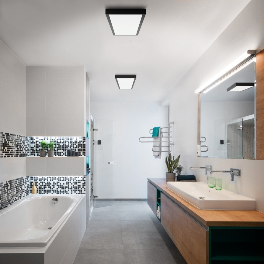 Brilagi - LED Vannas istabas griestu lampa FRAME LED/50W/230V 30x120 cm 3000/4000/6000K IP44 melna
