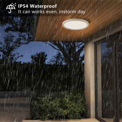 Brilagi - LED Vannas istabas griestu lampa ULTRA SLIM LED/12W/230V d. 22,5 cm balta IP54