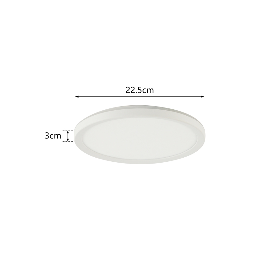 Brilagi - LED Vannas istabas griestu lampa ULTRA SLIM LED/12W/230V d. 22,5 cm balta IP54
