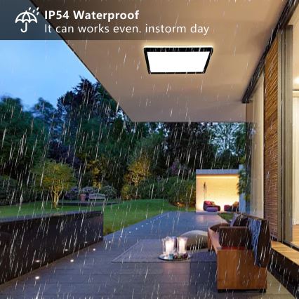 Brilagi - LED Vannas istabas griestu lampa ULTRA SLIM LED/24W/230V 42x42 cm melna IP54