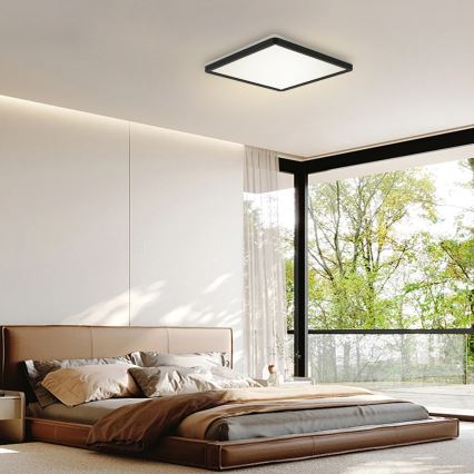 Brilagi - LED Vannas istabas griestu lampa ULTRA SLIM LED/24W/230V 42x42 cm melna IP54