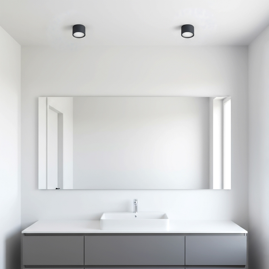 BRILAGI - LED Vannas istabas punktveida gaismeklis SMOOTH 1xGX53/15W/230V 60x82 mm melns IP54