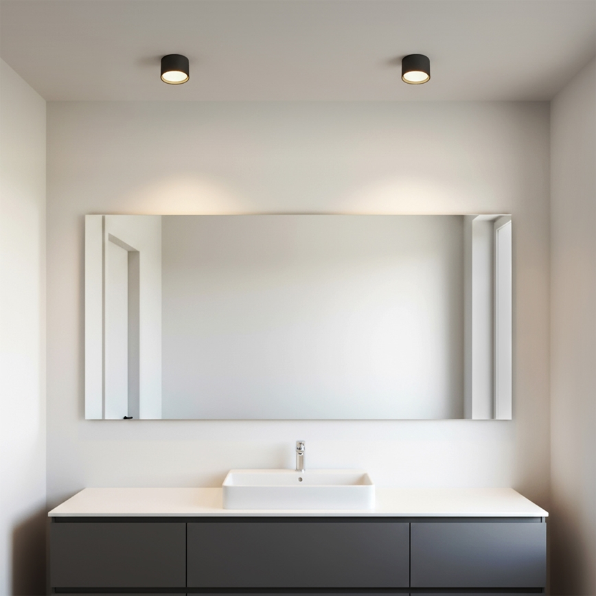 Brilagi - LED Vannas istabas punktveida gaismeklis SMOOTH 1xGX53/15W/230V melns IP65