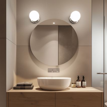 Brilagi - LED vannas istabas sienas gaismeklis BALL LED/6W/230V 3000/4000/6500K IP44 spīdīgs hroms