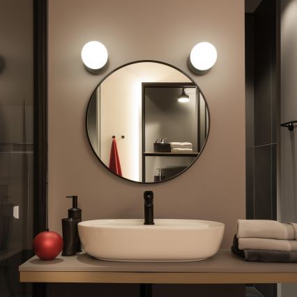 Brilagi - LED vannas istabas sienas gaismeklis BALL LED/6W/230V 3000/4000/6500K IP44 melns