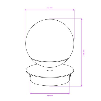 Brilagi - LED Vannas istabas sienas gaismeklis BALL LED/6W/230V 3000/4000/6500K IP44 zelta krāsā