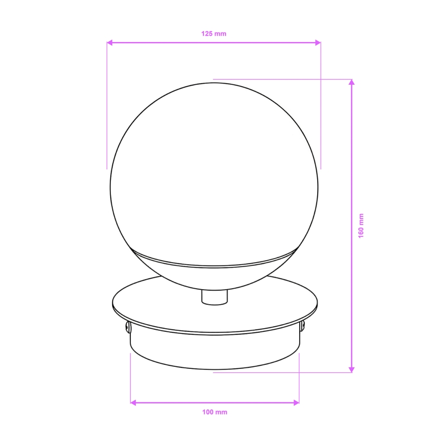 Brilagi - LED Vannas istabas sienas gaismeklis BALL LED/6W/230V 3000/4000/6500K IP44 zelta krāsā