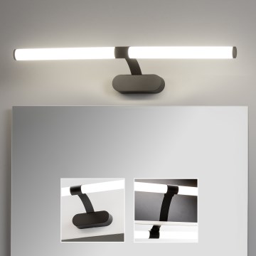 Brilagi - LED vannas istabas spoguļa apgaismojums 2 vienā TUBEO LED/8W/230V 60 cm IP44 melns