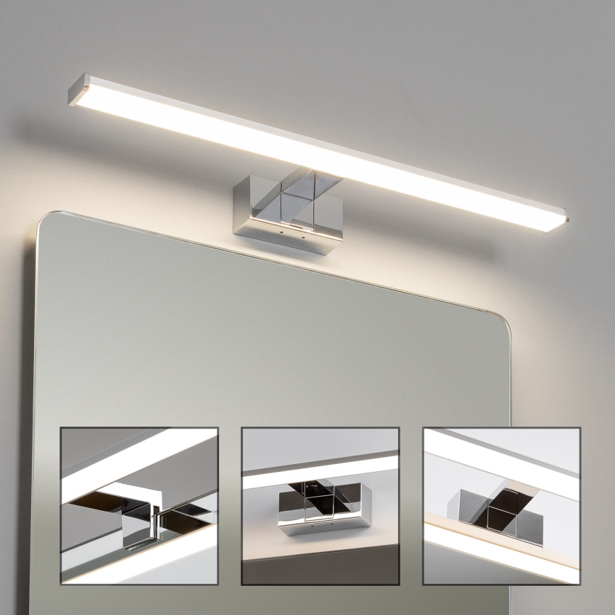 Brilagi - LED vannas istabas spoguļa apgaismojums 3 vienā VESTRA LED/12W/230V 60 cm IP44 pulēts hroms