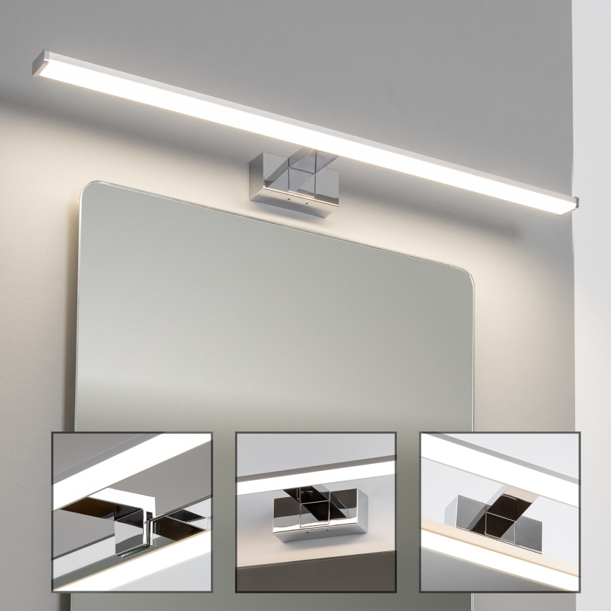 Brilagi - LED vannas istabas spoguļa apgaismojums 3 vienā VESTRA LED/15W/230V 80 cm IP44 glancēts hroms
