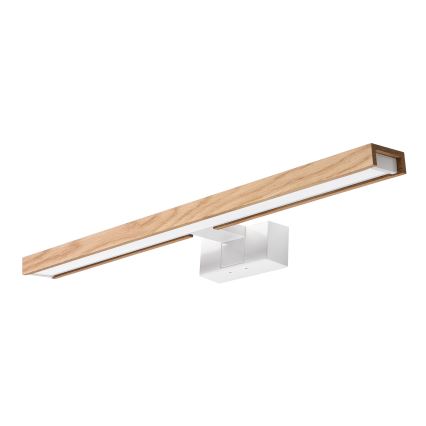 Brilagi - LED vannas istabas spoguļa apgaismojums 3-vienā WOODY MIRROR LED/12W/230V 60 cm IP44 balta/ozols