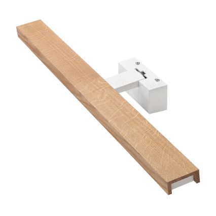 Brilagi - LED vannas istabas spoguļa apgaismojums 3-vienā WOODY MIRROR LED/12W/230V 60 cm IP44 balta/ozols