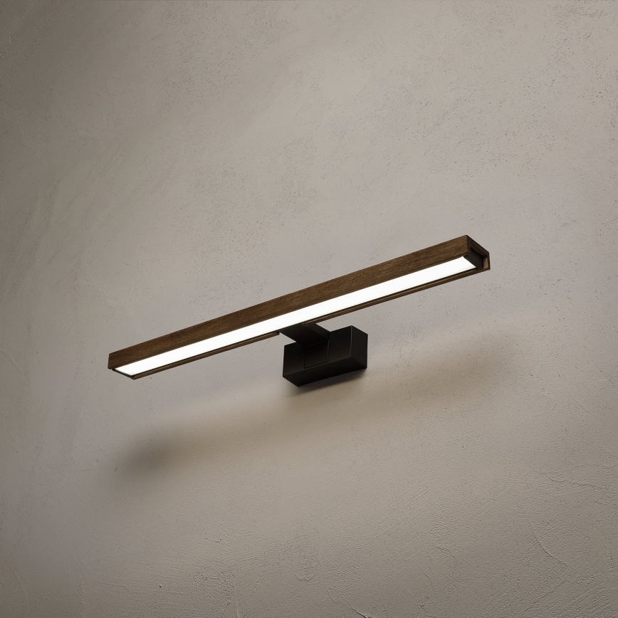 BRILAGI - LED vannas istabas spoguļa apgaismojums 3 vienā WOODY MIRROR LED/12W/230V IP44 melna/ozols valrieksts