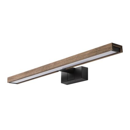 BRILAGI - LED vannas istabas spoguļa apgaismojums 3 vienā WOODY MIRROR LED/12W/230V IP44 melna/ozols valrieksts