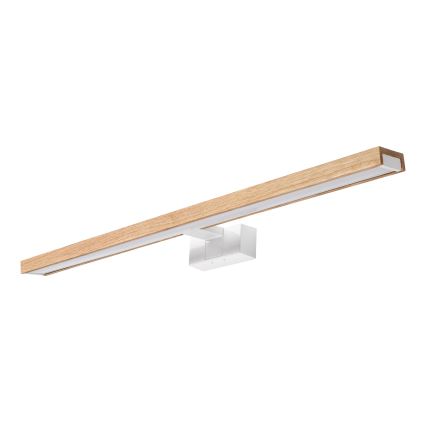 Brilagi - vannas istabas spoguļa LED apgaismojums 3 vienā WOODY MIRROR LED/15W/230V 80 cm IP44 balts/ozols