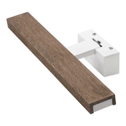 BRILAGI - LED vannasistabas spoguļa apgaismojums 3 vienā WOODY MIRROR LED/8W/230V 40 cm IP44 balts/ozols