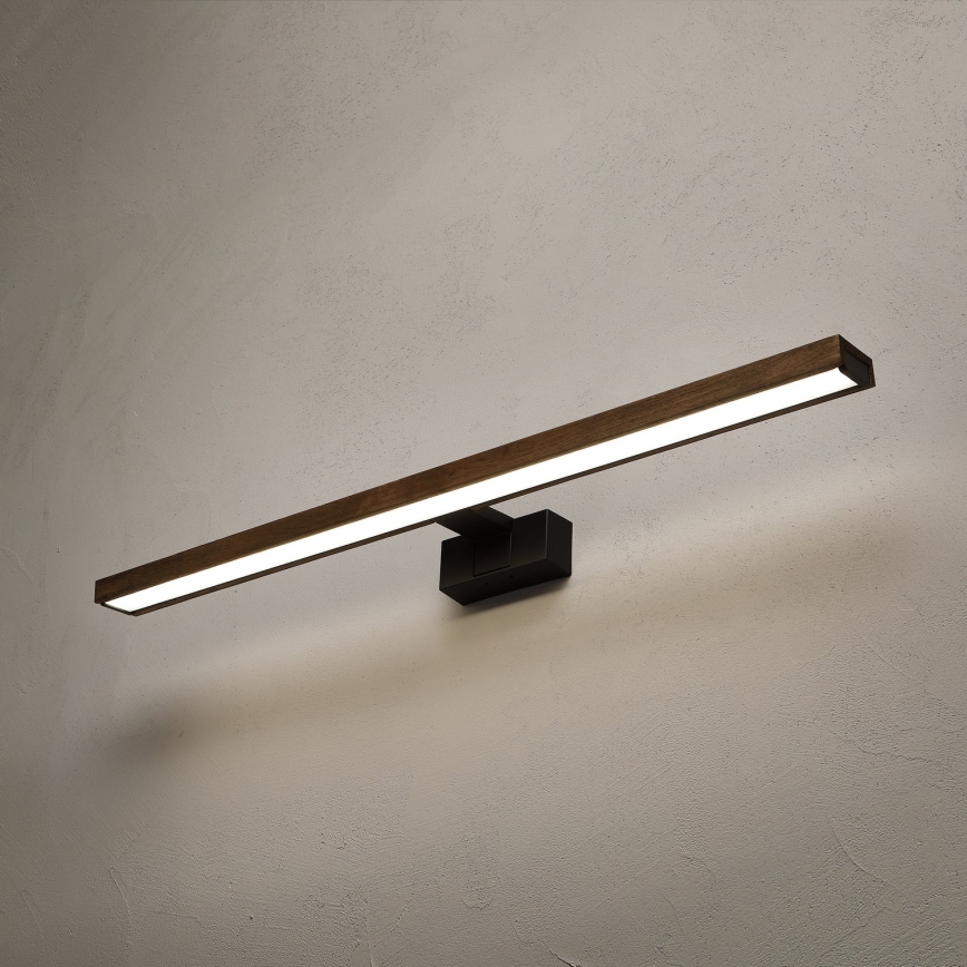 BRILAGI - LED vannas istabas spoguļa apgaismojums 3in1 WOODY MIRROR LED/15W/230V 80 cm IP44 melns/ozols valrieksts