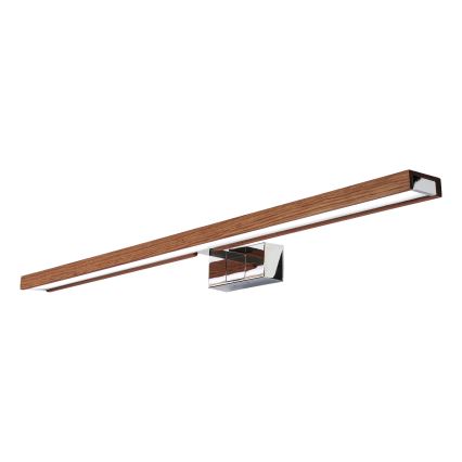 BRILAGI - LED vannas istabas spoguļa apgaismojums 3 vienā WOODY MIRROR LED/15W/230V 80 cm IP44 spīdīgs hroms/ozols ķirsis