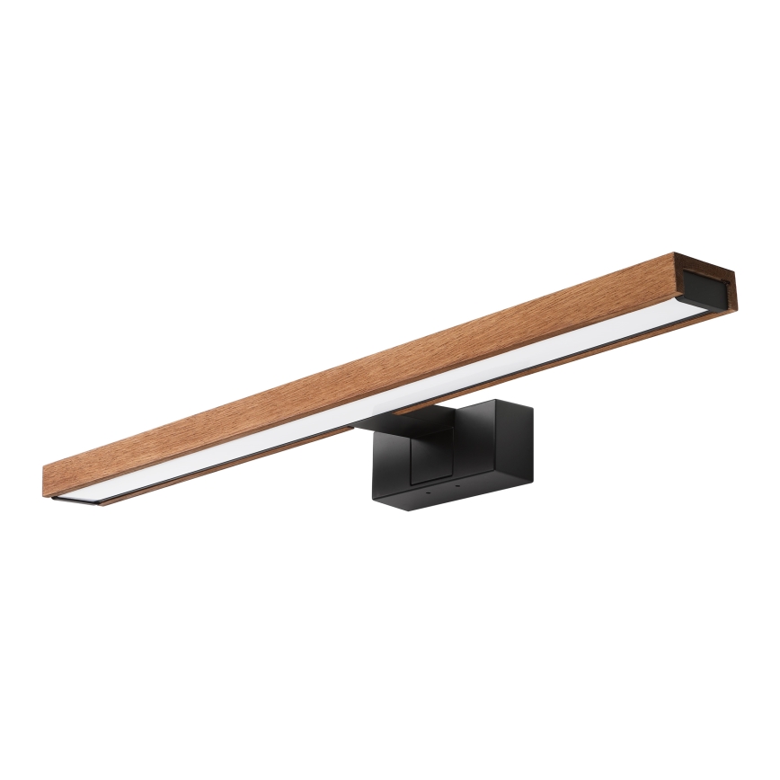 BRILAGI - LED vannas istabas spoguļa apgaismojums 3 vienā WOODY MIRROR LED/12W/230V 60 cm IP44 melna/ozols ķirsis