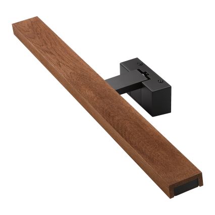 BRILAGI - LED vannas istabas spoguļa apgaismojums 3 vienā WOODY MIRROR LED/12W/230V 60 cm IP44 melna/ozols ķirsis
