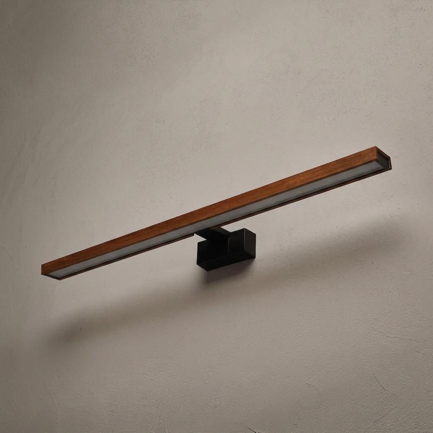 BRILAGI - LED vannas istabas spoguļa apgaismojums 3v1 WOODY MIRROR LED/15W/230V 80 cm IP44 melns/ozols ķirsis