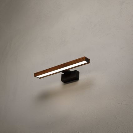 BRILAGI - LED vannas istabas spoguļa apgaismojums 3 vienā WOODY MIRROR LED/8W/230V 40 cm IP44 melns/ozols