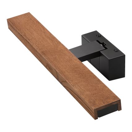 BRILAGI - LED vannas istabas spoguļa apgaismojums 3 vienā WOODY MIRROR LED/8W/230V 40 cm IP44 melns/ozols