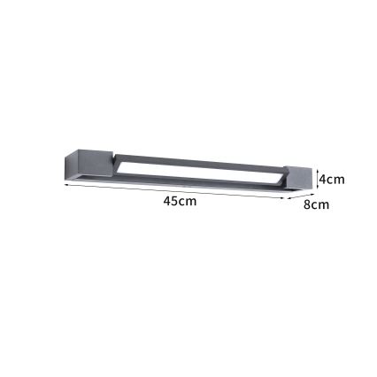 Brilagi - LED vannas istabas spoguļa apgaismojums AQUA LINE LED/12W/230V 45 cm IP44 antracīts