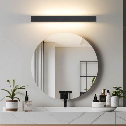 Brilagi - LED vannas istabas spoguļa apgaismojums AQUA LINE LED/12W/230V 45 cm IP44 melns CRI 90