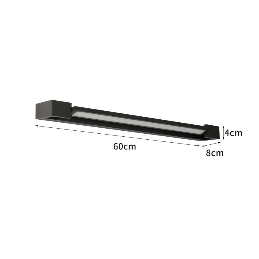Brilagi - LED vannas istabas spoguļa apgaismojums AQUA LINE LED/18W/230V 60 cm IP44 melns