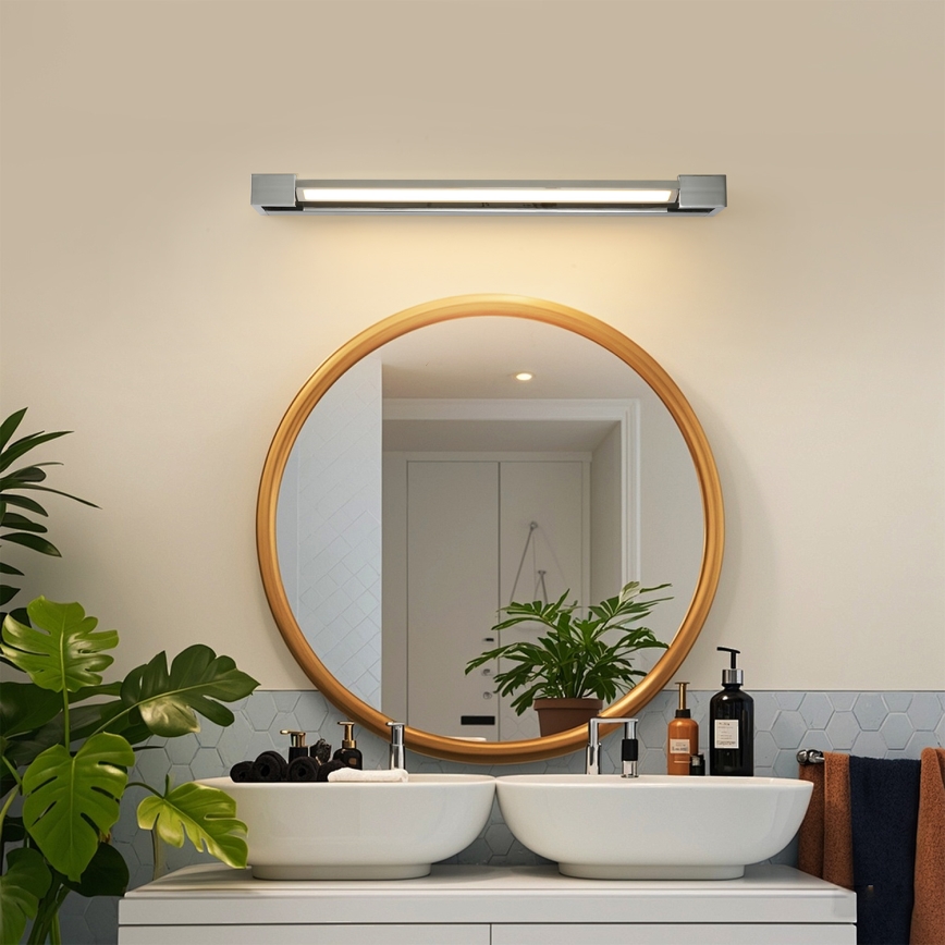 Brilagi - LED vannas istabas spoguļa apgaismojums AQUA LINE LED/18W/230V 60 cm IP44 spīdīgs hroms CRI 90