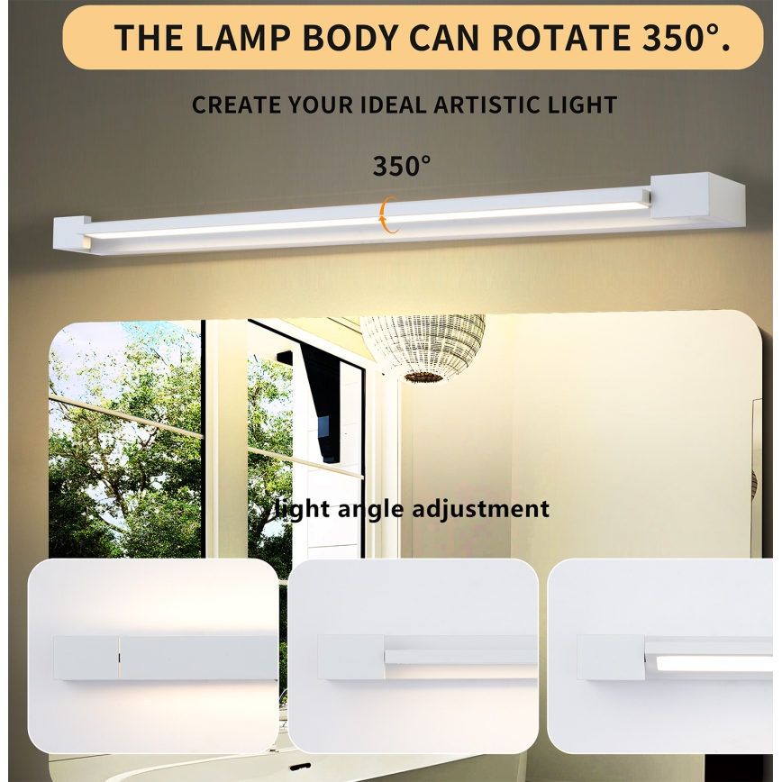 Brilagi - LED vannas istabas spoguļa apgaismojums AQUA LINE LED/24W/230V 90 cm IP44 balts CRI 90