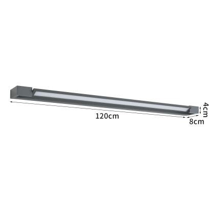 Brilagi - LED vannas istabas spoguļa apgaismojums AQUA LINE LED/36W/230V 120 cm IP44 antracīts