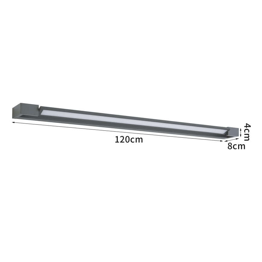 Brilagi - LED vannas istabas spoguļa apgaismojums AQUA LINE LED/36W/230V 120 cm IP44 antracīts