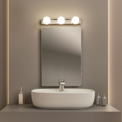 Brilagi - LED vannas istabas spoguļa apgaismojums HOLLYWOOD 3xLED/3W/230V 39 cm IP44 spīdīgs hroms
