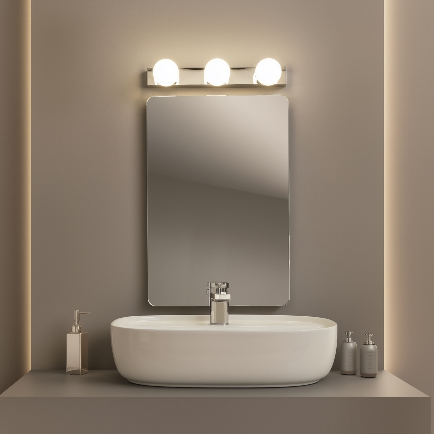 Brilagi - LED vannas istabas spoguļa apgaismojums HOLLYWOOD 3xLED/3W/230V 39 cm IP44 spīdīgs hroms