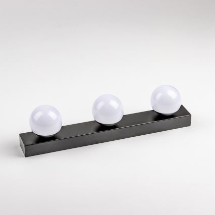 Brilagi - LED vannas istabas spoguļa apgaismojums HOLLYWOOD 3xLED/3W/230V 39 cm IP44 melns