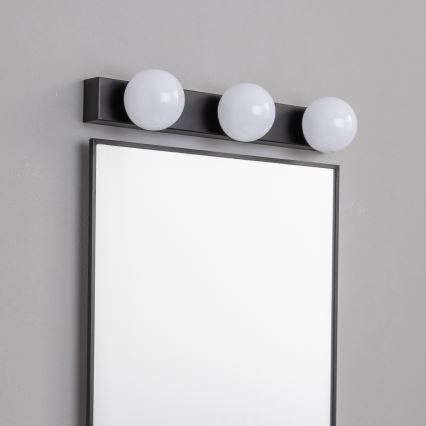 Brilagi - LED vannas istabas spoguļa apgaismojums HOLLYWOOD 3xLED/3W/230V 39 cm IP44 melns