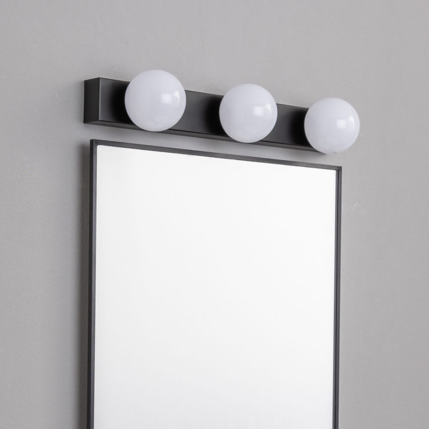 Brilagi - LED vannas istabas spoguļa apgaismojums HOLLYWOOD 3xLED/3W/230V 39 cm IP44 melns