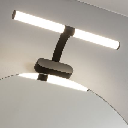 Brilagi - LED spoguļa apgaismojums vannas istabai 2 vienā TUBEO LED/6W/230V 40 cm IP44 melns