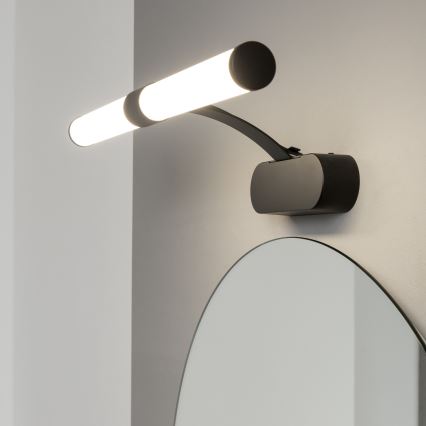 Brilagi - LED spoguļa apgaismojums vannas istabai 2 vienā TUBEO LED/6W/230V 40 cm IP44 melns