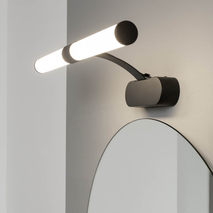 Brilagi - LED spoguļa apgaismojums vannas istabai 2 vienā TUBEO LED/6W/230V 40 cm IP44 melns