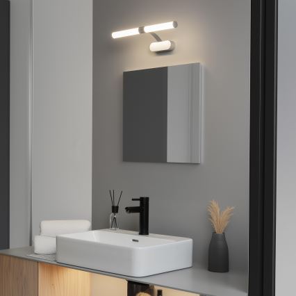Brilagi - LED vannas istabas spoguļa apgaismojums 2 in 1 TUBEO LED/6W/230V 40 cm IP44 sudraba