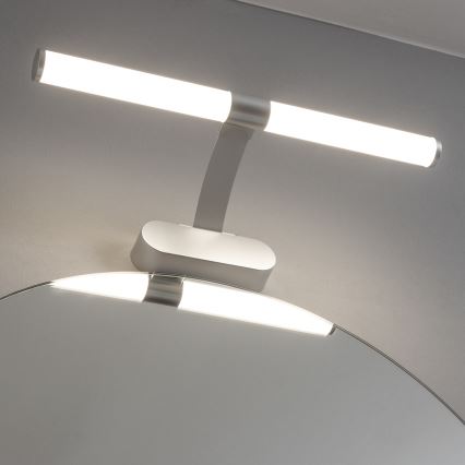 Brilagi - LED vannas istabas spoguļa apgaismojums 2 in 1 TUBEO LED/6W/230V 40 cm IP44 sudraba