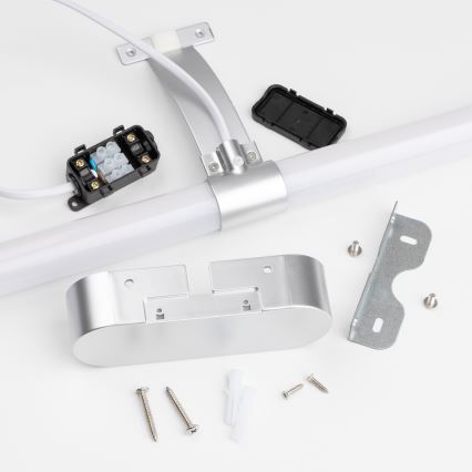 Brilagi - LED vannas istabas spoguļa apgaismojums 2 in 1 TUBEO LED/6W/230V 40 cm IP44 sudraba