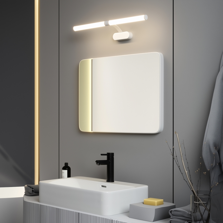 Brilagi - LED vannas istabas spoguļa apgaismojums 2 vienā TUBEO LED/8W/230V 60 cm IP44 balts