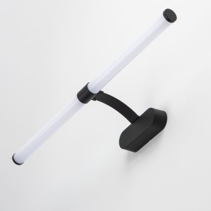 Brilagi - LED vannas istabas spoguļa apgaismojums 2 vienā TUBEO LED/8W/230V 60 cm IP44 melns