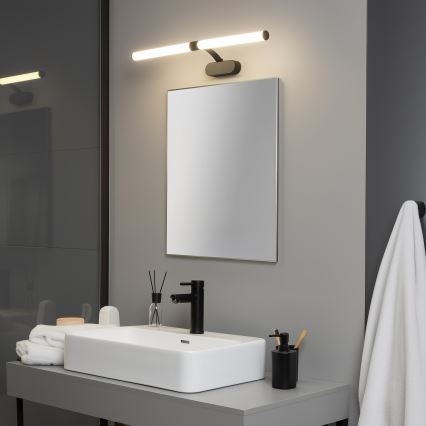Brilagi - LED vannas istabas spoguļa apgaismojums 2 vienā TUBEO LED/8W/230V 60 cm IP44 melns